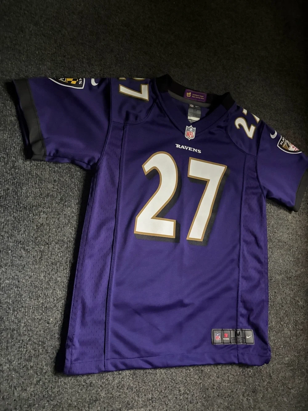 Nike Kids Baltimore Ravens #27 Ray Rice Purple Vintage Jersey